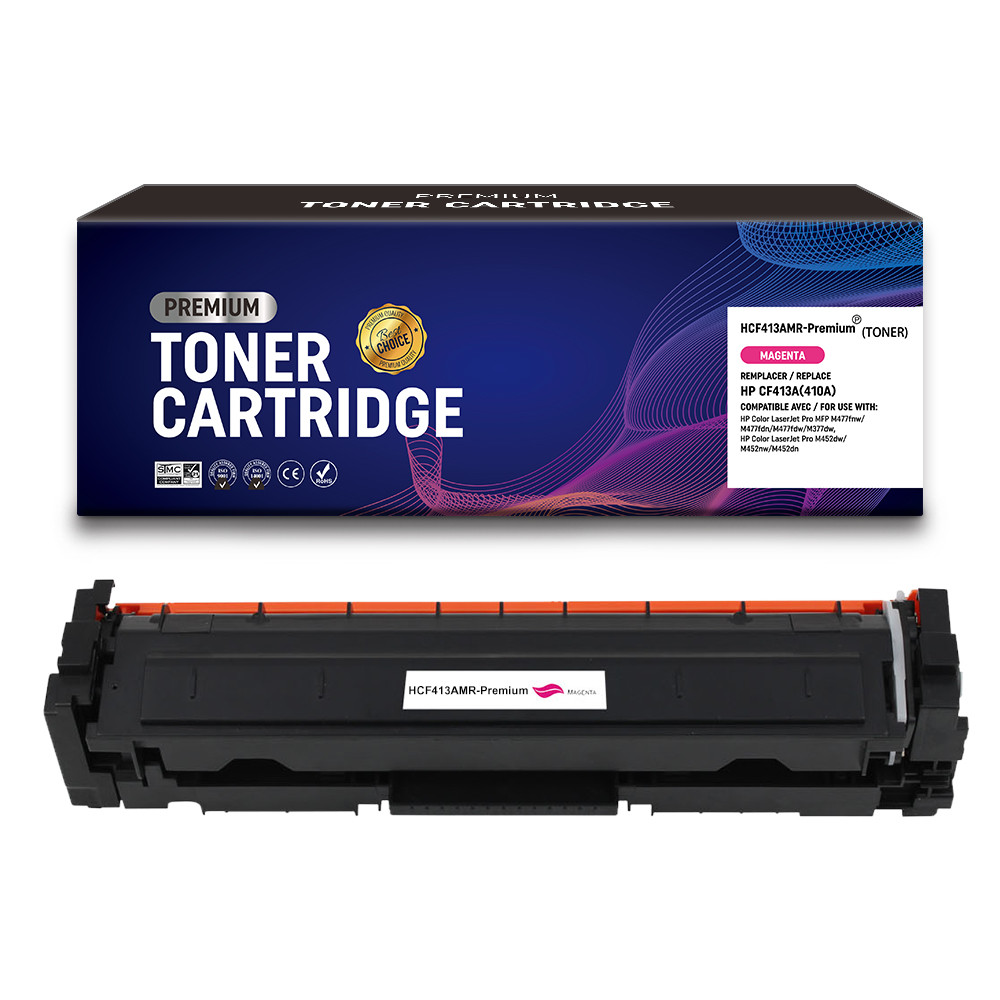 HP (COMPATIBLE PREMIUM) - HP 410A Magenta Cartouche de toner remanufacturée CF413A Qualité premium