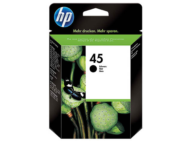HP (ORIGINAL) - HP 45 Noir Cartouche d'encre originale 51645AE