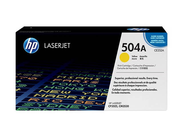 HP (ORIGINAL) - HP 504A Jaune Cartouche de toner originale CE252A