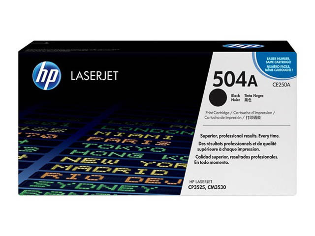 HP (ORIGINAL) - HP 504A Noir Cartouche de toner originale CE250A
