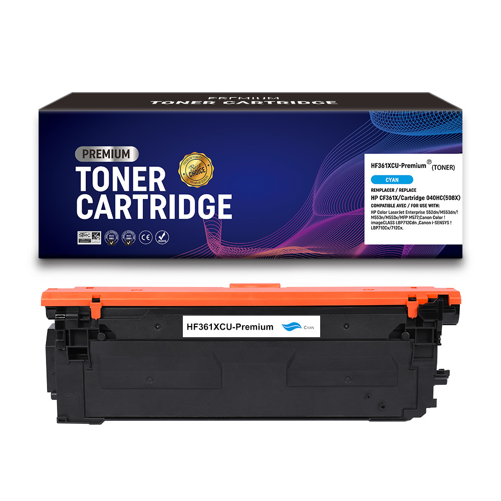 HP (COMPATIBLE PREMIUM) - HP 508X Cyan Cartouche de toner générique CF361X Qualité Premium