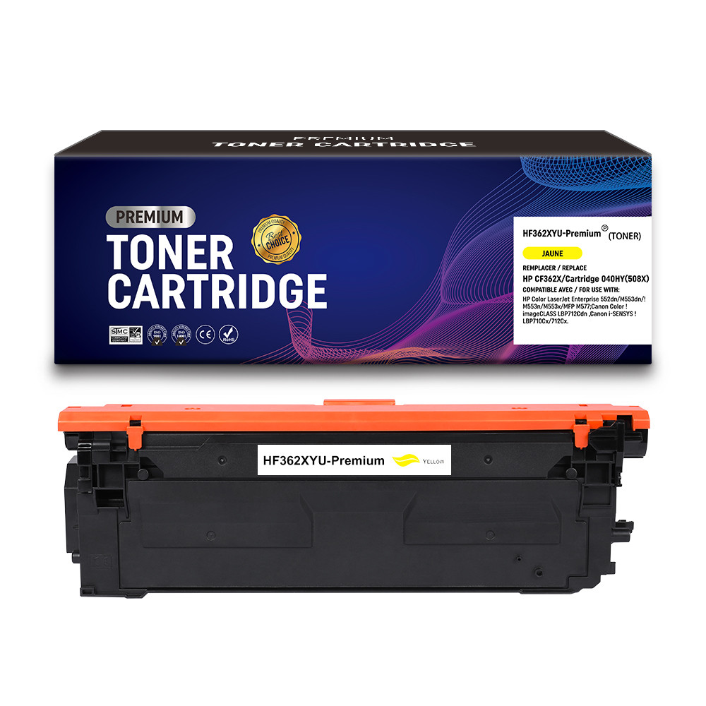 HP (COMPATIBLE PREMIUM) - HP 508X Jaune Cartouche de toner générique CF362X Qualité Premium