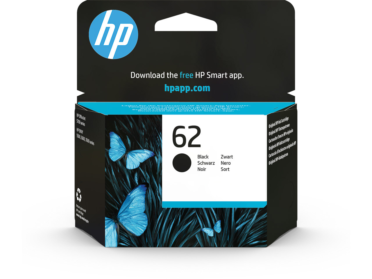 HP (ORIGINAL) - HP 62 Noir Cartouche d'encre originale C2P04AE