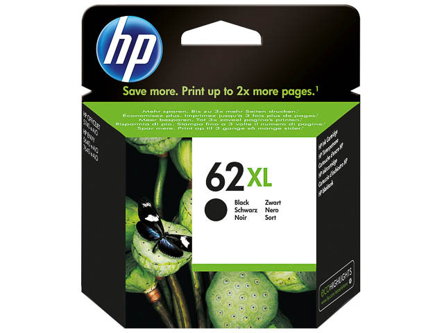 HP (ORIGINAL) - HP 62XL Noir Cartouche d'encre originale C2P05AE