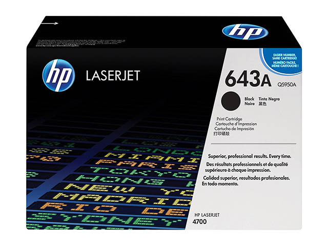 HP (ORIGINAL) - HP 643A Noir Cartouche de toner originale Q5950A