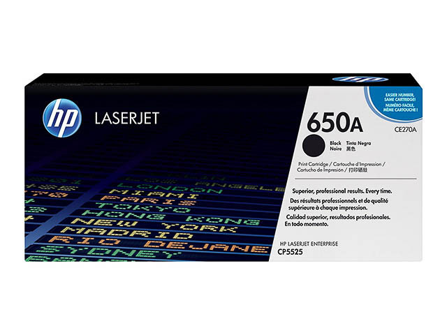 HP (ORIGINAL) - HP 650A Noir Cartouche de toner originale CE270A