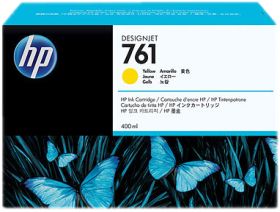 HP ORIGINAL - HP 761 / CM992A Jaune (400 ml) Cartouche de marque