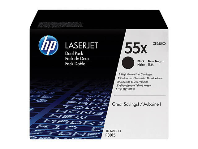 HP (ORIGINAL) - HP CE255XD Noir Pack de 2 Cartouches de toner originales 55XD