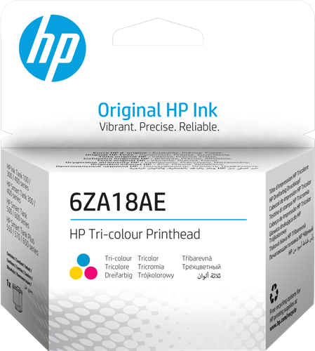 HP ORIGINAL - HP 6ZA18AE Cyan Magenta Jaune - Tête d'impression de marque