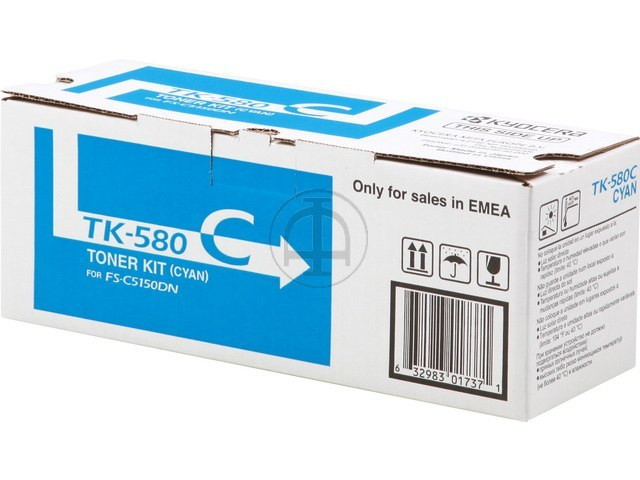 KYOCERA (ORIGINAL) - Kyocera TK580C Cyan Cartouche de toner originale 1T02KTCNL0