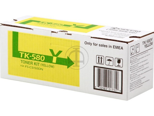 KYOCERA (ORIGINAL) - Kyocera TK580Y Jaune Cartouche de toner originale 1T02KTANL0