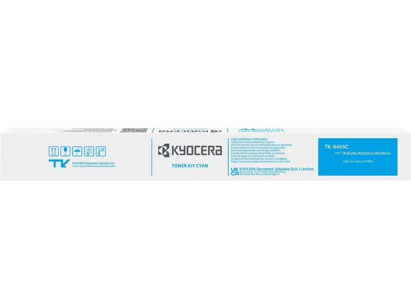 KYOCERA (ORIGINAL) - Kyocera TK8455C Cyan Toner Original 1T0C2MCNL0