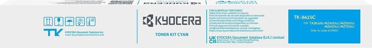 KYOCERA (ORIGINAL) - Kyocera TK8625C Cyan Toner Original 1T0C2KCNL1