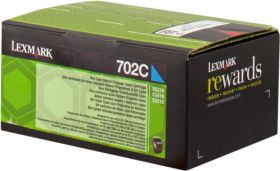 LEXMARK (ORIGINAL) - Lexmark 702C / 70C20C0 Cyan (1000 pages) Toner de marque