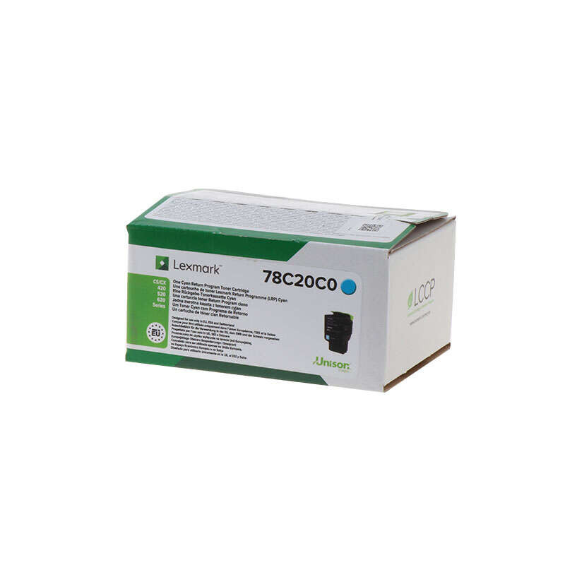 LEXMARK (ORIGINAL) - Lexmark 78C20C0 Cyan (1400 pages) Toner de marque