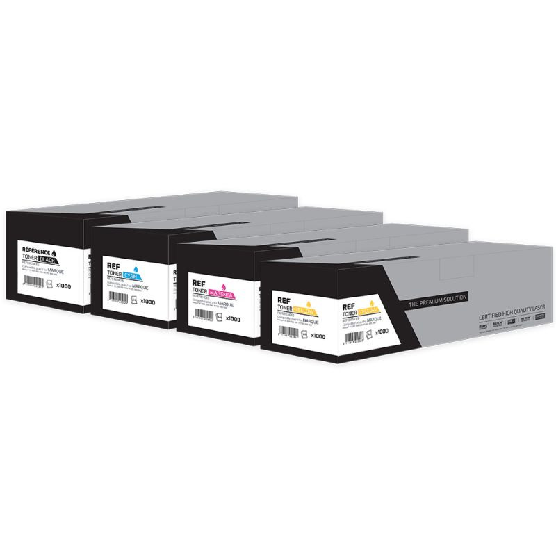 LEXMARK (COMPATIBLE PREMIUM) - Lexmark 78C2XK0-78C2XC0-78C2XM0-78C2XY0 Pack4 Toners Laser Génériques Premium