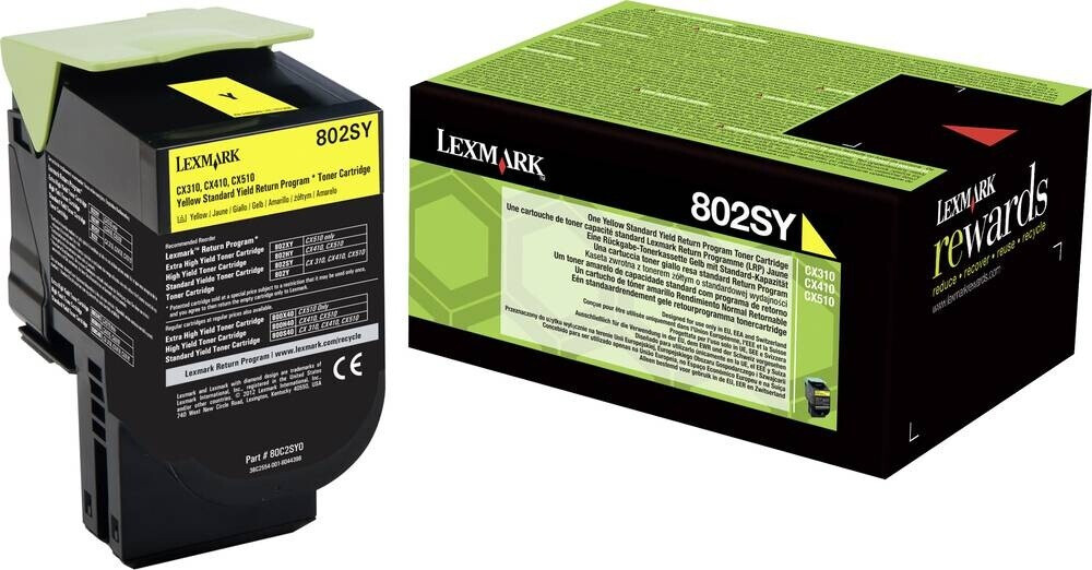 LEXMARK (ORIGINAL) - LEXMARK 802SY TONER ORIGINAL 80C2SY0 JAUNE