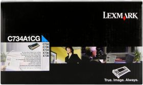 LEXMARK ORIGINAL - Lexmark C734A1CG Cyan (6000 pages) Toner de marque