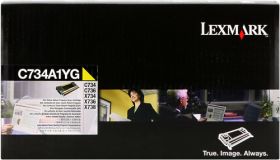 LEXMARK ORIGINAL - Lexmark C734A1YG Jaune (6000 pages) Toner de marque