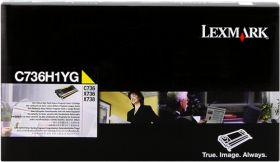 LEXMARK ORIGINAL - Lexmark C736H1YG Jaune (10000 pages) Toner de marque 