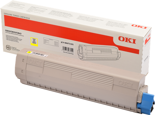 OKI ORIGINAL - OKI 46471101 Jaune (7000 pages) Toner de marque