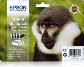 EPSON (ORIGINAL) - Epson T0895 Pack de 4 cartouches d'encre originales C13T08954010