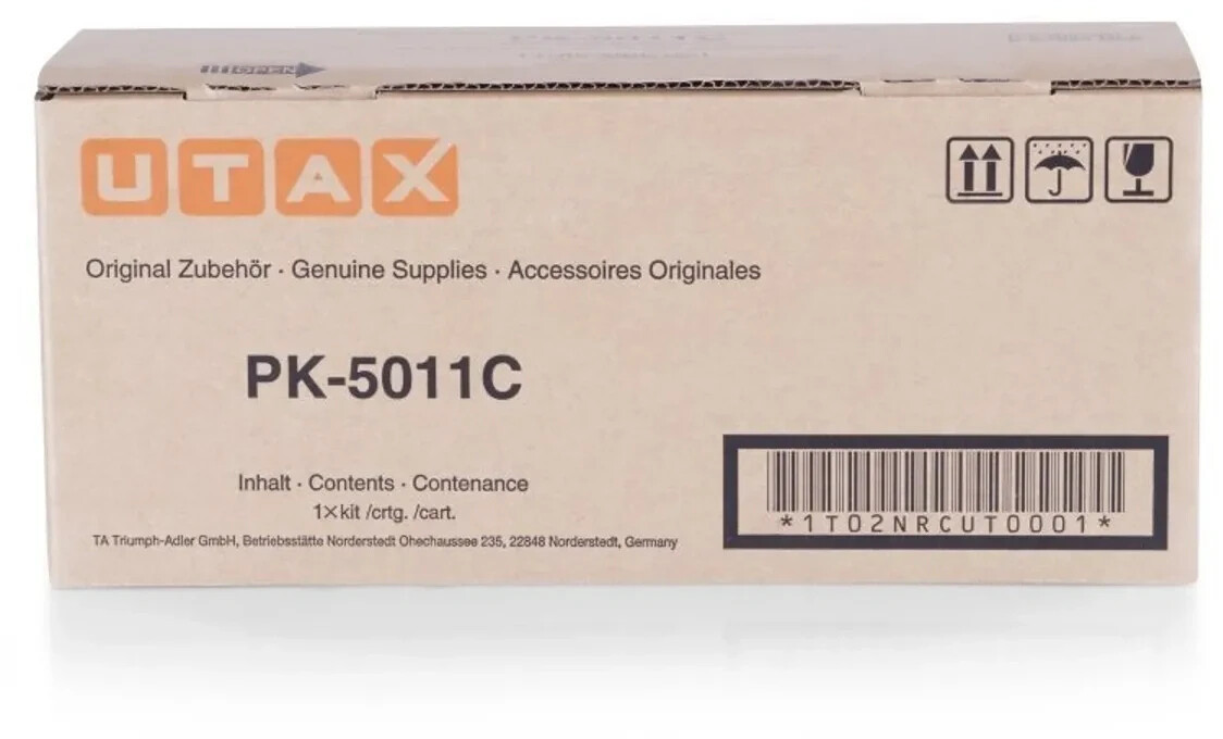 UTAX (ORIGINAL) - Utax PK5011C Cyan Toner Laser Original 1T02NRCUT0