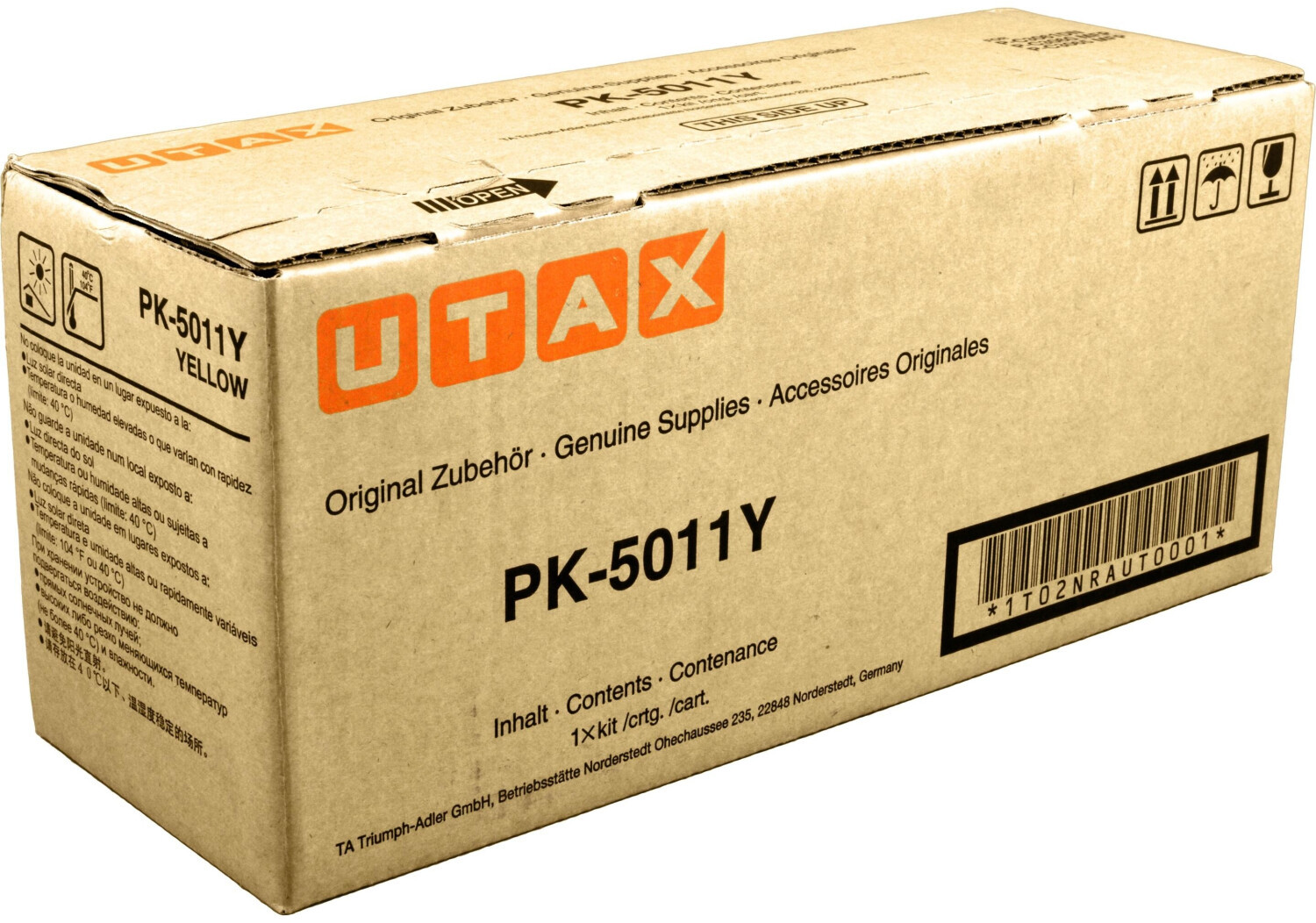 UTAX (ORIGINAL) - Utax PK5011Y Jaune Toner Laser Original 1T02NRAUT0