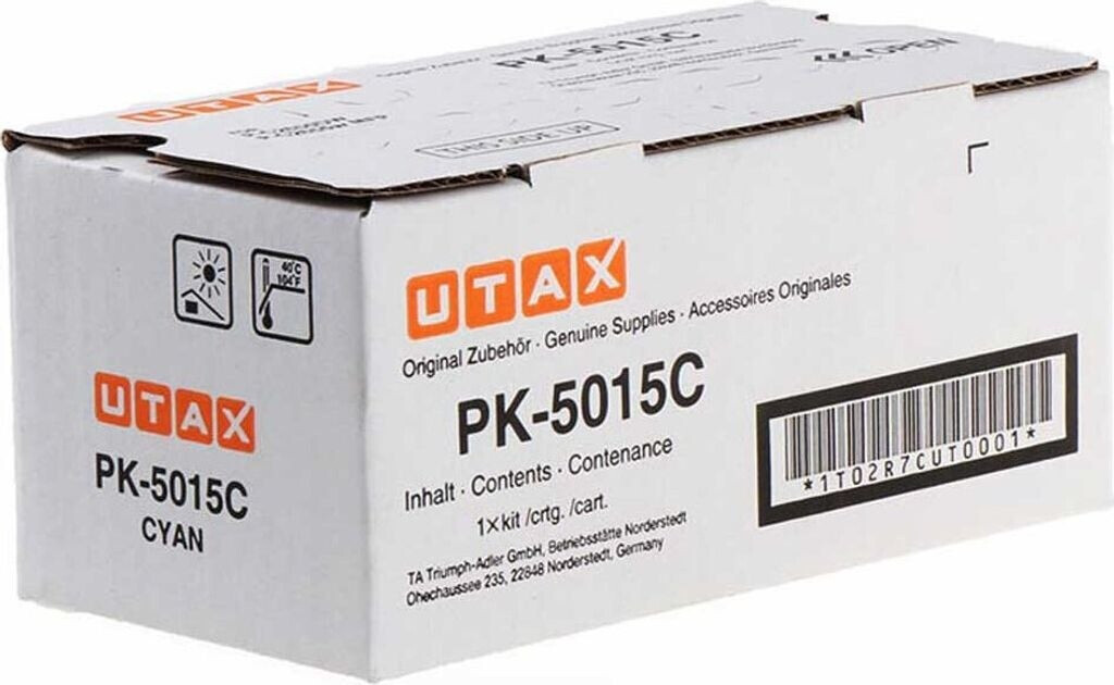 UTAX (ORIGINAL) - Utax PK5015C Cyan Toner Laser Original 1T02R7CUT0