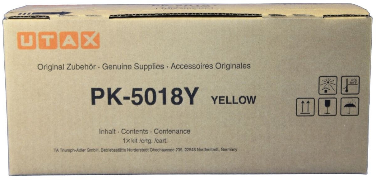 UTAX (ORIGINAL) - Utax PK5018Y Jaune Toner Laser Original 1T02TWAUT0