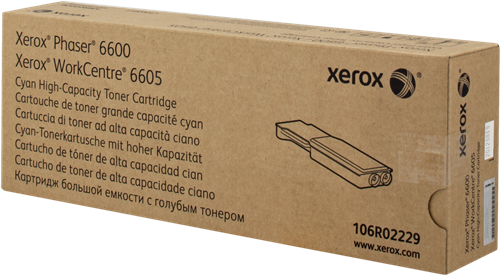 XEROX ORIGINAL - Xerox 106R02229 Cyan (6000 pages) Toner de marque